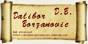 Dalibor Borzanović vizit kartica